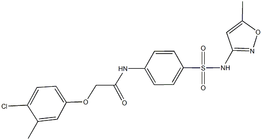 2-(4-chloro-3-methylphenoxy)-N-(4-{[(5-methyl-3-isoxazolyl)amino]sulfonyl}phenyl)acetamide,650614-69-0,结构式