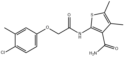2-{[(4-chloro-3-methylphenoxy)acetyl]amino}-4,5-dimethyl-3-thiophenecarboxamide|