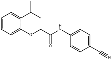 N-(4-cyanophenyl)-2-(2-isopropylphenoxy)acetamide,650620-31-8,结构式