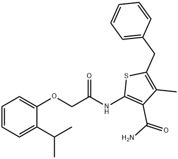 5-benzyl-2-{[(2-isopropylphenoxy)acetyl]amino}-4-methyl-3-thiophenecarboxamide|