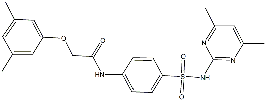 2-(3,5-dimethylphenoxy)-N-(4-{[(4,6-dimethyl-2-pyrimidinyl)amino]sulfonyl}phenyl)acetamide|