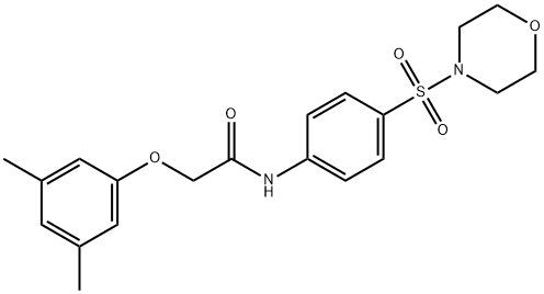 2-(3,5-dimethylphenoxy)-N-[4-(4-morpholinylsulfonyl)phenyl]acetamide 结构式