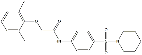 651017-98-0 2-(2,6-dimethylphenoxy)-N-[4-(1-piperidinylsulfonyl)phenyl]acetamide