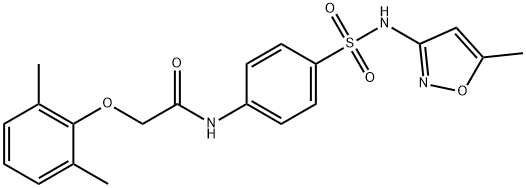 2-(2,6-dimethylphenoxy)-N-(4-{[(5-methyl-3-isoxazolyl)amino]sulfonyl}phenyl)acetamide,651018-04-1,结构式