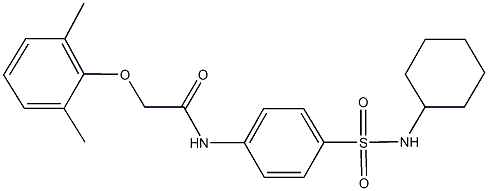 651018-15-4 N-{4-[(cyclohexylamino)sulfonyl]phenyl}-2-(2,6-dimethylphenoxy)acetamide