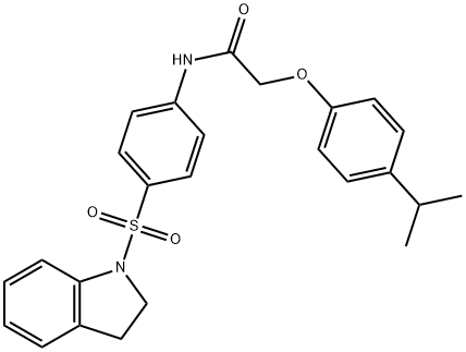 N-[4-(2,3-dihydro-1H-indol-1-ylsulfonyl)phenyl]-2-(4-isopropylphenoxy)acetamide Struktur