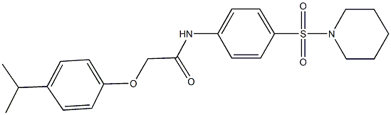 2-(4-isopropylphenoxy)-N-[4-(1-piperidinylsulfonyl)phenyl]acetamide Structure