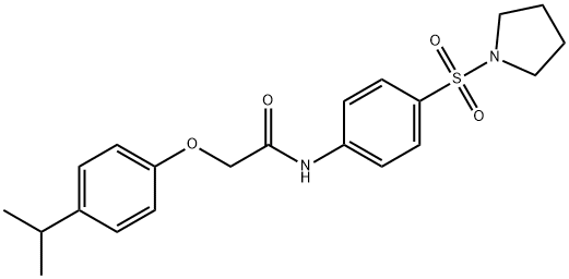 2-(4-isopropylphenoxy)-N-[4-(1-pyrrolidinylsulfonyl)phenyl]acetamide 结构式