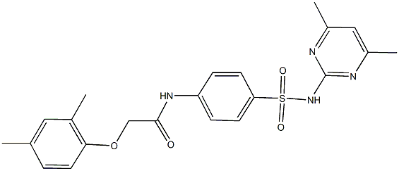 2-(2,4-dimethylphenoxy)-N-(4-{[(4,6-dimethyl-2-pyrimidinyl)amino]sulfonyl}phenyl)acetamide,651295-39-5,结构式