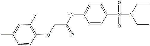 N-{4-[(diethylamino)sulfonyl]phenyl}-2-(2,4-dimethylphenoxy)acetamide,651295-48-6,结构式