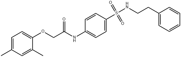 2-(2,4-dimethylphenoxy)-N-(4-{[(2-phenylethyl)amino]sulfonyl}phenyl)acetamide|