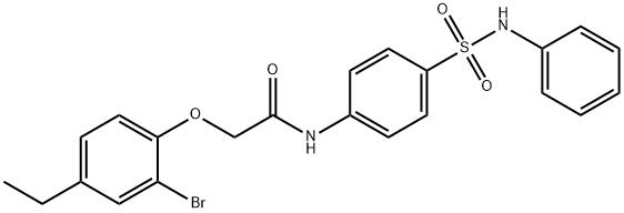 N-[4-(anilinosulfonyl)phenyl]-2-(2-bromo-4-ethylphenoxy)acetamide Structure