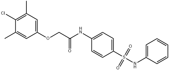 N-[4-(anilinosulfonyl)phenyl]-2-(4-chloro-3,5-dimethylphenoxy)acetamide,651296-60-5,结构式