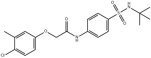 N-{4-[(tert-butylamino)sulfonyl]phenyl}-2-(4-chloro-3-methylphenoxy)acetamide Structure