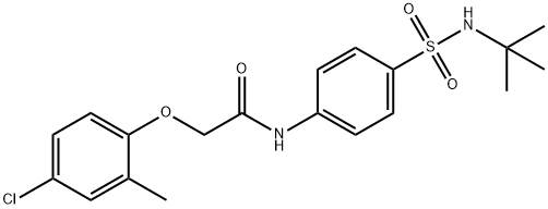 N-{4-[(tert-butylamino)sulfonyl]phenyl}-2-(4-chloro-2-methylphenoxy)acetamide Struktur