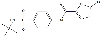 5-bromo-N-{4-[(tert-butylamino)sulfonyl]phenyl}-2-furamide,651298-81-6,结构式