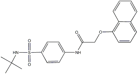 N-{4-[(tert-butylamino)sulfonyl]phenyl}-2-(1-naphthyloxy)acetamide Structure