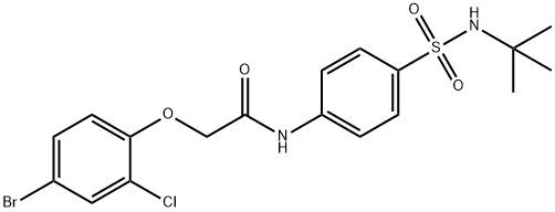 2-(4-bromo-2-chlorophenoxy)-N-{4-[(tert-butylamino)sulfonyl]phenyl}acetamide,651299-07-9,结构式