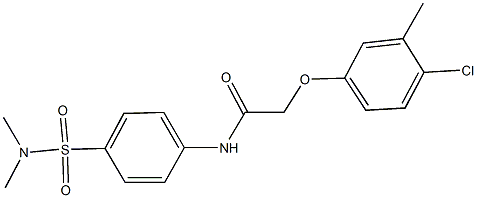 2-(4-chloro-3-methylphenoxy)-N-{4-[(dimethylamino)sulfonyl]phenyl}acetamide 结构式