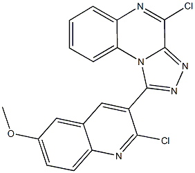 2-chloro-3-(4-chloro[1,2,4]triazolo[4,3-a]quinoxalin-1-yl)-6-quinolinyl methyl ether 化学構造式