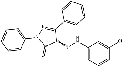 1,3-diphenyl-1H-pyrazole-4,5-dione 4-[(3-chlorophenyl)hydrazone] 结构式