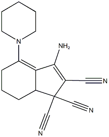 3-amino-4-(1-piperidinyl)-5,6,7,7a-tetrahydro-1H-indene-1,1,2-tricarbonitrile,65319-04-2,结构式