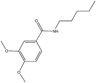 3,4-dimethoxy-N-pentylbenzamide 结构式