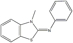 N-(3-methyl-1,3-benzothiazol-2(3H)-ylidene)aniline Struktur