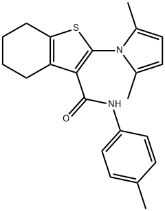 2-(2,5-dimethyl-1H-pyrrol-1-yl)-N-(4-methylphenyl)-4,5,6,7-tetrahydro-1-benzothiophene-3-carboxamide 结构式
