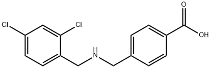 4-{[(2,4-dichlorobenzyl)amino]methyl}benzoic acid Struktur