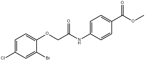 methyl 4-{[(2-bromo-4-chlorophenoxy)acetyl]amino}benzoate Structure