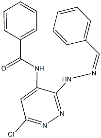 N-[3-(2-benzylidenehydrazino)-6-chloro-4-pyridazinyl]benzamide Structure