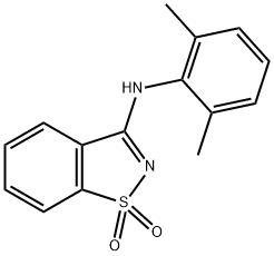 N-(2,6-dimethylphenyl)-N-(1,1-dioxido-1,2-benzisothiazol-3-yl)amine 化学構造式