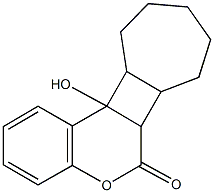 11b-hydroxy-6b,7,8,9,10,11,11a,11b-octahydrocyclohepta[3,4]cyclobuta[1,2-c]chromen-6(6aH)-one Structure