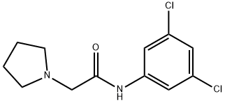 N-(3,5-dichlorophenyl)-2-(1-pyrrolidinyl)acetamide Struktur