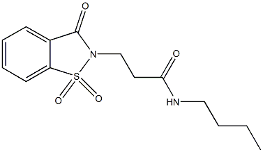 N-butyl-3-(1,1-dioxido-3-oxo-1,2-benzisothiazol-2(3H)-yl)propanamide,662155-32-0,结构式