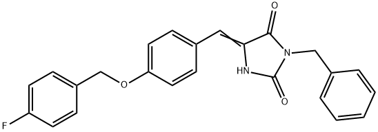 3-benzyl-5-{4-[(4-fluorobenzyl)oxy]benzylidene}-2,4-imidazolidinedione|