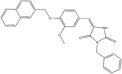 3-benzyl-5-[3-methoxy-4-(2-naphthylmethoxy)benzylidene]-2,4-imidazolidinedione|