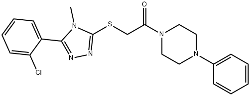 662155-72-8 5-(2-chlorophenyl)-4-methyl-4H-1,2,4-triazol-3-yl 2-oxo-2-(4-phenyl-1-piperazinyl)ethyl sulfide