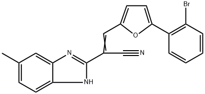 3-[5-(2-bromophenyl)-2-furyl]-2-(6-methyl-1H-benzimidazol-2-yl)acrylonitrile|