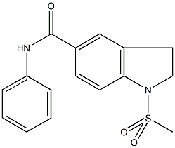1-(methylsulfonyl)-N-phenyl-5-indolinecarboxamide Struktur