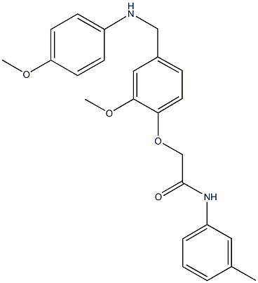 2-{2-methoxy-4-[(4-methoxyanilino)methyl]phenoxy}-N-(3-methylphenyl)acetamide Structure