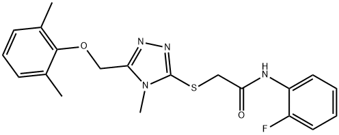 662158-85-2 2-({5-[(2,6-dimethylphenoxy)methyl]-4-methyl-4H-1,2,4-triazol-3-yl}sulfanyl)-N-(2-fluorophenyl)acetamide