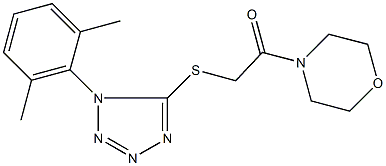 4-({[1-(2,6-dimethylphenyl)-1H-tetraazol-5-yl]thio}acetyl)morpholine 化学構造式