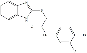 2-(1H-benzimidazol-2-ylsulfanyl)-N-(4-bromo-3-chlorophenyl)acetamide|