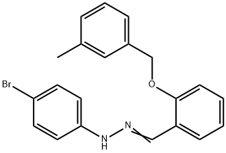 2-[(3-methylbenzyl)oxy]benzaldehyde (4-bromophenyl)hydrazone 化学構造式