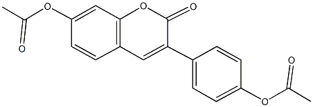 4-[7-(acetyloxy)-2-oxo-2H-chromen-3-yl]phenyl acetate Structure