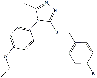 4-{3-[(4-bromobenzyl)sulfanyl]-5-methyl-4H-1,2,4-triazol-4-yl}phenyl ethyl ether 结构式