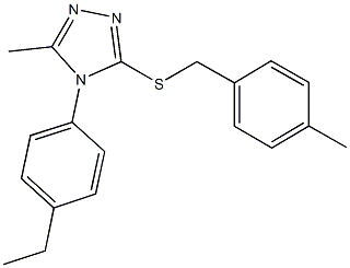 4-(4-ethylphenyl)-3-methyl-5-[(4-methylbenzyl)sulfanyl]-4H-1,2,4-triazole Structure