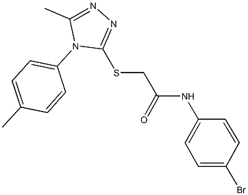 N-(4-bromophenyl)-2-{[5-methyl-4-(4-methylphenyl)-4H-1,2,4-triazol-3-yl]sulfanyl}acetamide 结构式